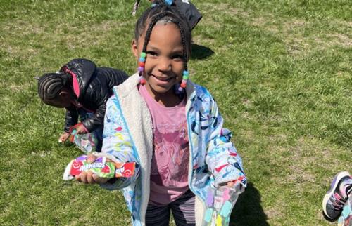  Janiyah Chatman enjoying the Easter Egg Hunt
